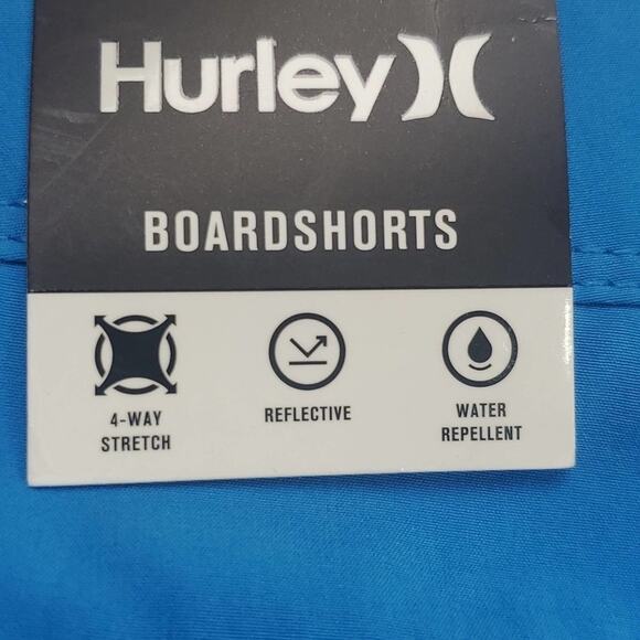 Hurley X Men's Blue Corded Waist Boardshorts De Surf Waist 38 - Picture 3 of 9